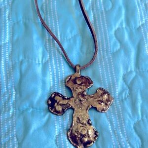 Gold Cross Pendant Necklace